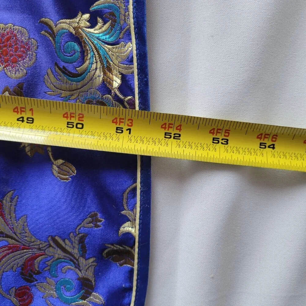 Tangyi Vintage Asian/Japanese Custom-made Floral Purple Dress (Size: S)
